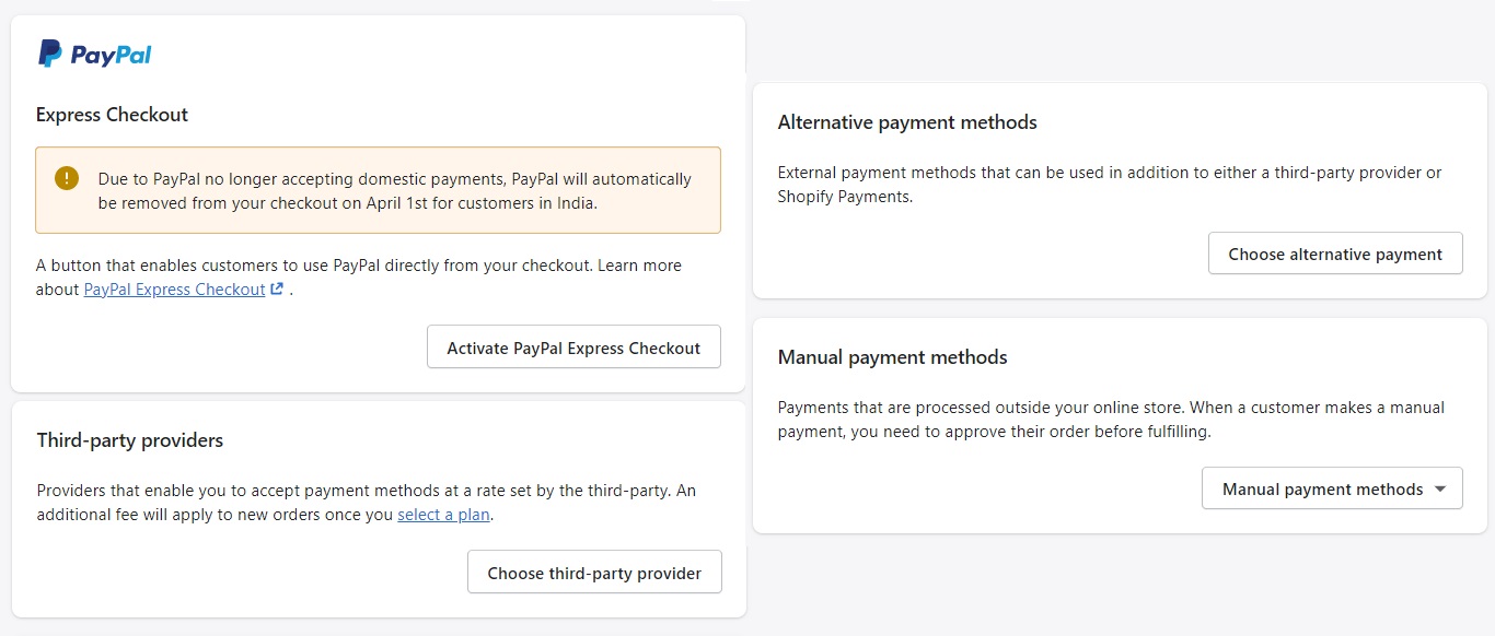 Put Together Payment Options